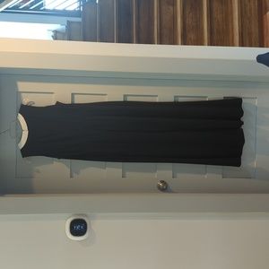 Calvin Klein evening gown, size 14, black with white sequin trim